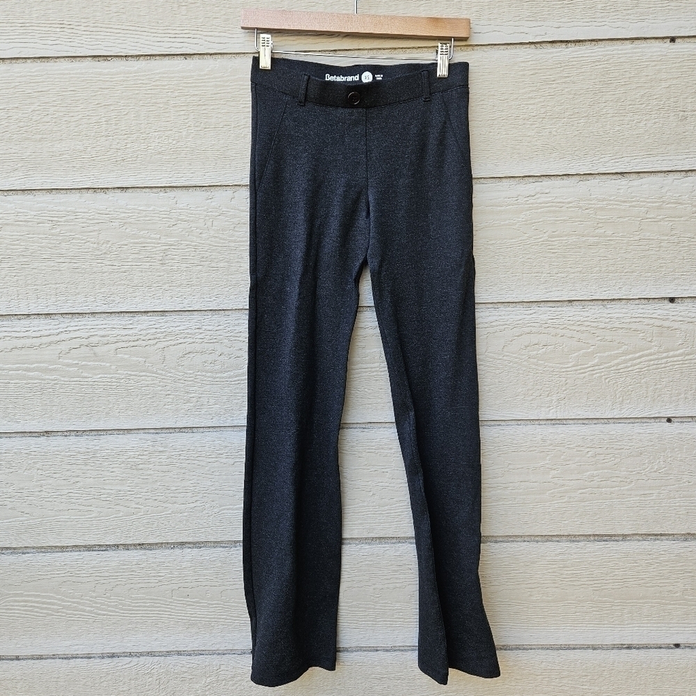 BetaBrand classic dress pant yoga pants bootcut dark gray XS
